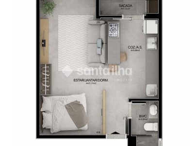 Studio à venda com 41m², 1 quarto, 1 vaga no bairro Campeche em Florianópolis - Foto 20