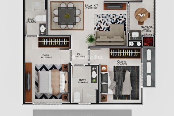 Apartamento à venda com 65m², 2 quartos, 1 suíte, 1 vaga no bairro Carvoeira em Florianópolis