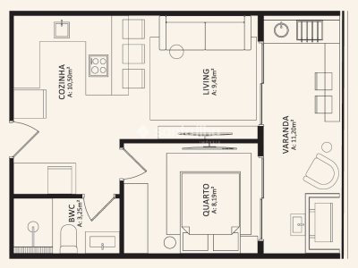 Apartamento à venda com 46m², 1 quarto, 1 vaga no bairro Morro das Pedras em Florianópolis - Foto 4
