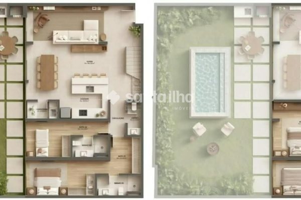 Casa em Condomínio à venda com 298m², 4 quartos, 4 suítes, 3 vagas no bairro Campeche em Florianópolis