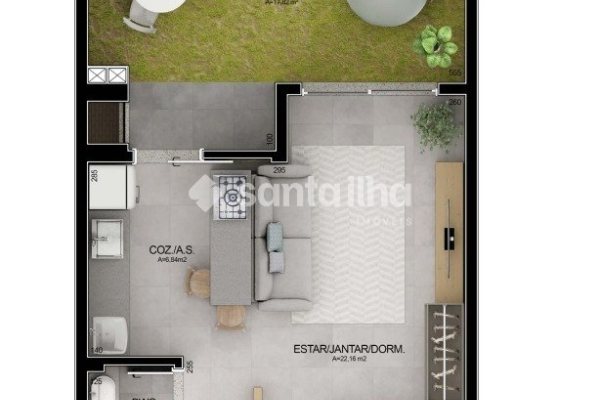 Apartamento à venda com 57m², 1 quarto, 1 vaga no bairro Campeche em Florianópolis