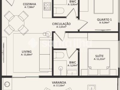 Apartamento à venda com 75m², 2 quartos, 1 suíte, 1 vaga no bairro Morro das Pedras em Florianópolis - Foto 25