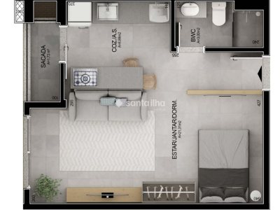 Studio à venda com 41m², 1 quarto, 1 vaga no bairro Campeche em Florianópolis - Foto 5