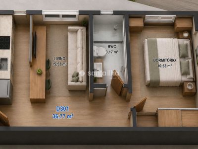 Apartamento à venda com 36m², 1 quarto, 1 vaga no bairro Morro das Pedras em Florianópolis - Foto 12