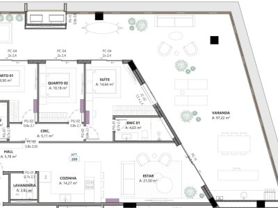 Apartamento à venda com 204m², 3 quartos, 1 suíte, 2 vagas no bairro Campeche em Florianópolis - Foto 2
