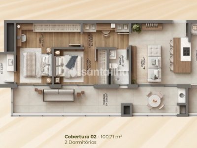 Cobertura à venda com 100m², 2 quartos, 1 suíte, 2 vagas no bairro Campeche em Florianópolis - Foto 13