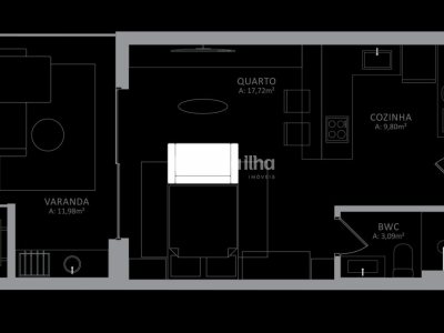 Studio à venda com 42m², 1 quarto, 1 suíte no bairro Campeche em Florianópolis - Foto 16