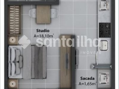 Studio à venda com 29m², 1 quarto no bairro Ribeirão da Ilha em Florianópolis - Foto 11