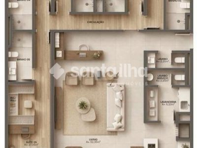 Apartamento à venda com 427m², 5 quartos, 5 suítes, 3 vagas no bairro Campeche em Florianópolis - Foto 6