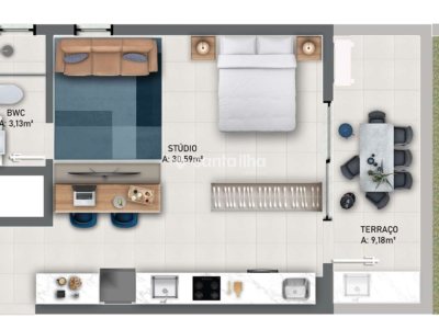 Studio à venda com 43m², 1 quarto, 1 vaga no bairro Centro em Florianópolis - Foto 11