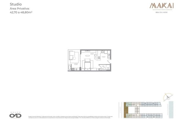 Studio à venda com 45m², 1 quarto no bairro Campeche em Florianópolis