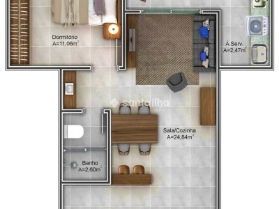 Apartamento à venda com 53m², 1 quarto, 1 suíte, 1 vaga no bairro Pântano do Sul em Florianópolis - Foto 8