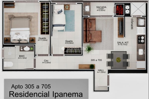 Apartamento à venda com 55m², 2 quartos no bairro Carvoeira em Florianópolis