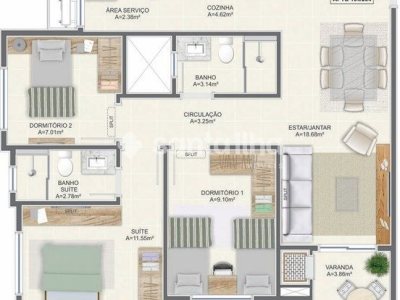 Apartamento à venda com 81m², 3 quartos, 1 suíte, 2 vagas no bairro Campeche em Florianópolis - Foto 38