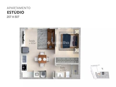 Studio à venda com 38m², 1 quarto, 1 vaga no bairro Trindade em Florianópolis - Foto 15