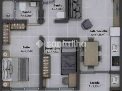 Apartamento à venda com 61m², 2 quartos, 1 suíte, 1 vaga no bairro Ribeirão da Ilha em Florianópolis - Foto 15