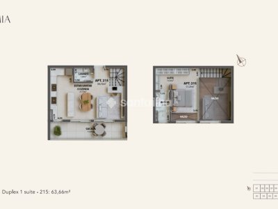 Loft à venda com 63m², 1 quarto, 1 suíte, 1 vaga no bairro Campeche em Florianopolis - Foto 7