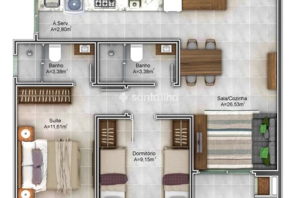 Apartamento à venda com 73m², 2 quartos, 1 suíte, 1 vaga no bairro Pântano do Sul em Florianópolis
