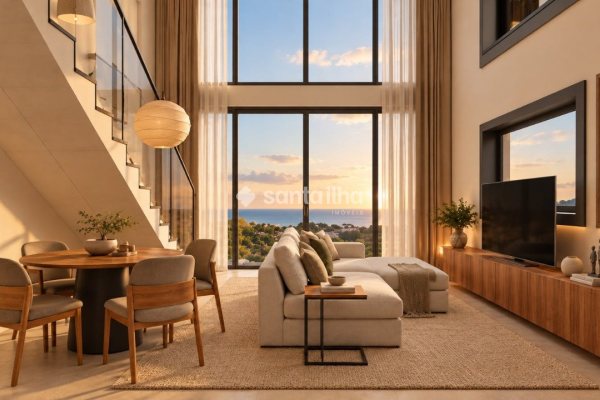 Loft à venda com 54m², 1 quarto, 1 vaga no bairro Campeche em Florianópolis