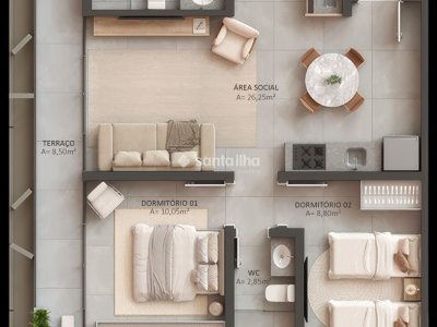 Apartamento à venda com 66m², 2 quartos no bairro Campeche em Florianópolis - Foto 25