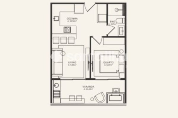 Apartamento à venda com 45m², 1 quarto, 1 vaga no bairro Morro das Pedras em Florianópolis