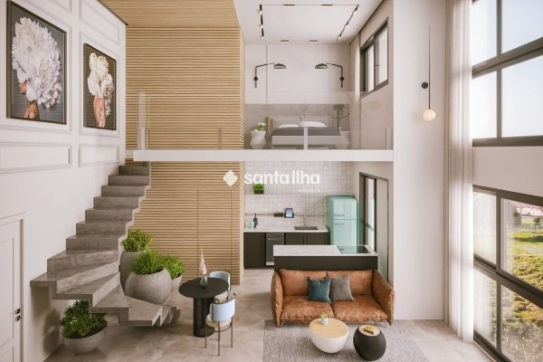 Loft à venda com 77m², 1 quarto, 1 suíte, 1 vaga no bairro Campeche em Florianópolis
