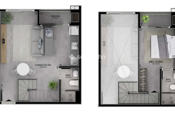 Loft à venda com 60m², 1 quarto, 1 suíte, 1 vaga no bairro Campeche em Florianópolis