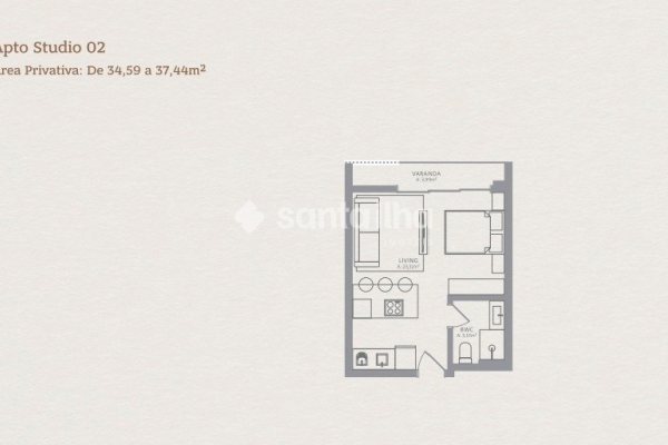 Cobertura à venda com 34m², 1 quarto, 1 suíte, 1 vaga no bairro Campeche em Florianópolis
