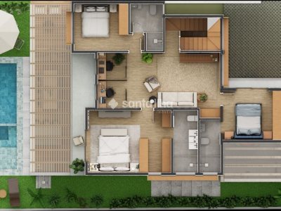 Casa em Condomínio à venda com 309m², 4 quartos, 3 suítes, 2 vagas no bairro Rio Tavares em Florianópolis - Foto 8