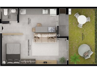 Studio à venda com 59m², 1 quarto, 1 vaga no bairro Campeche em Florianópolis - Foto 4