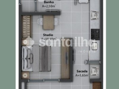 Studio à venda com 29m², 1 quarto, 1 vaga no bairro Ribeirão da Ilha em Florianópolis - Foto 14