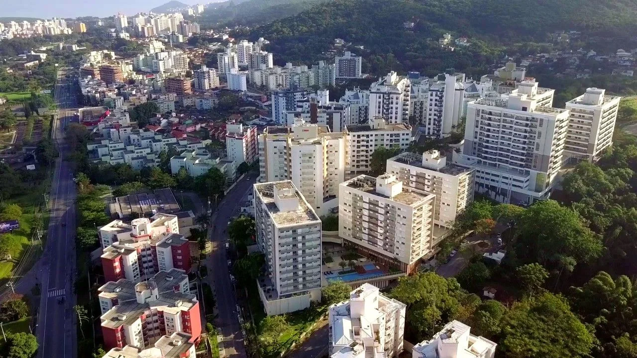 Imagem aérea do bairro Itacorubi